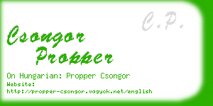 csongor propper business card